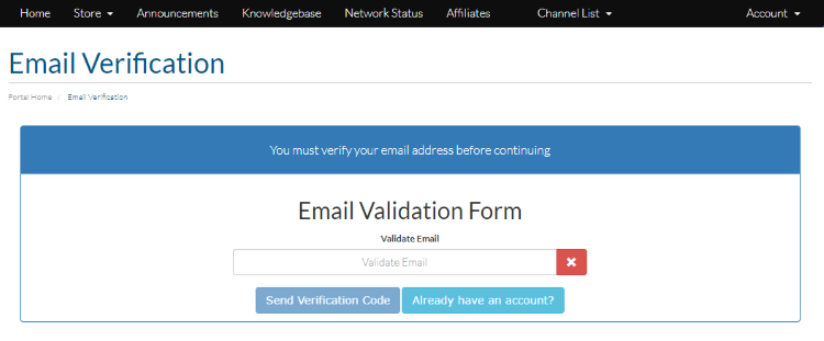 Validate email