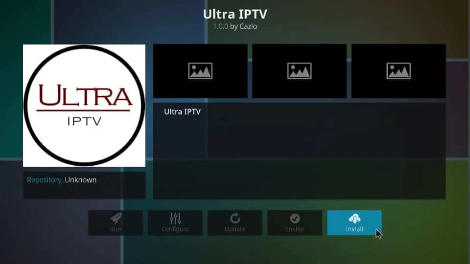 Install Ultra IPTV Kodi Addon