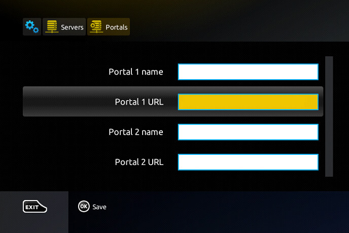 Fill up Portal 1 name & URL boxes