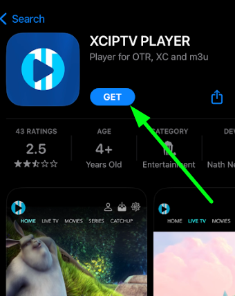 Install XCIPTV Players and to watch One IPTV Service on iOS