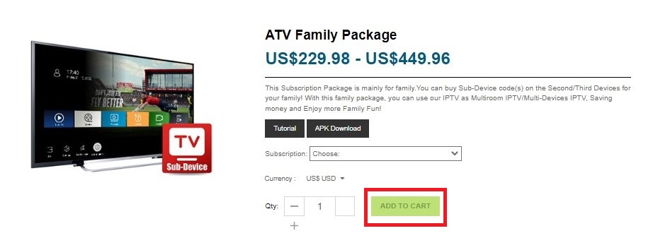 Add the selected plan to cart