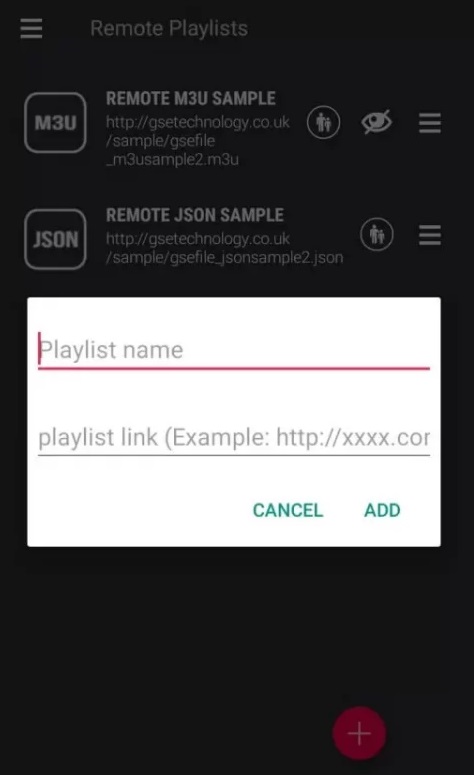 Provide the Playlist Name and the URL 