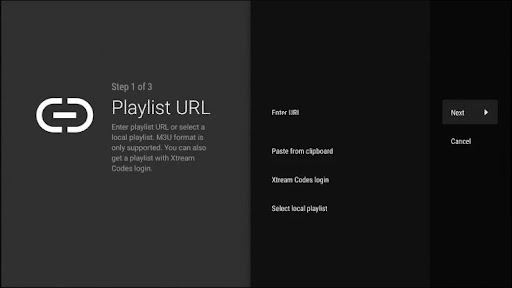Select Playlist URL option