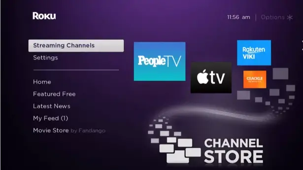  select the Streaming Channels option