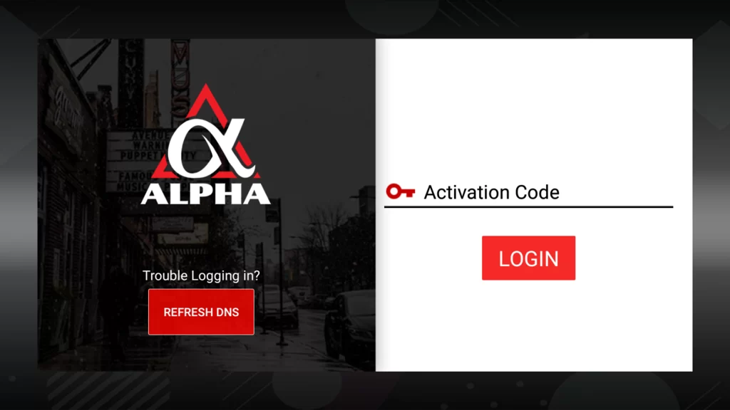 Activation Code of Alpha IPTV 