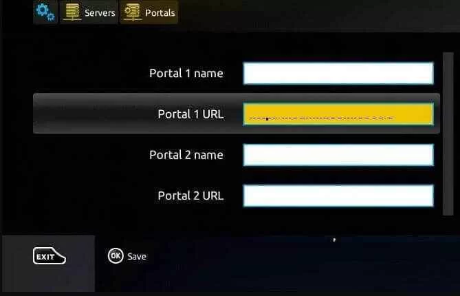 click the Portals option