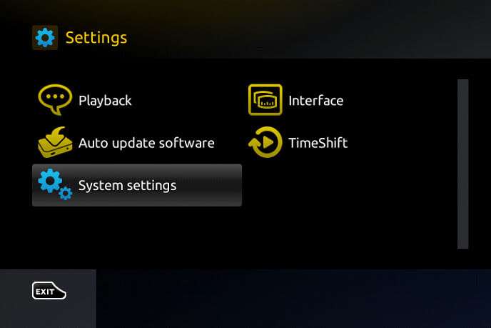 Click the System settings icon 