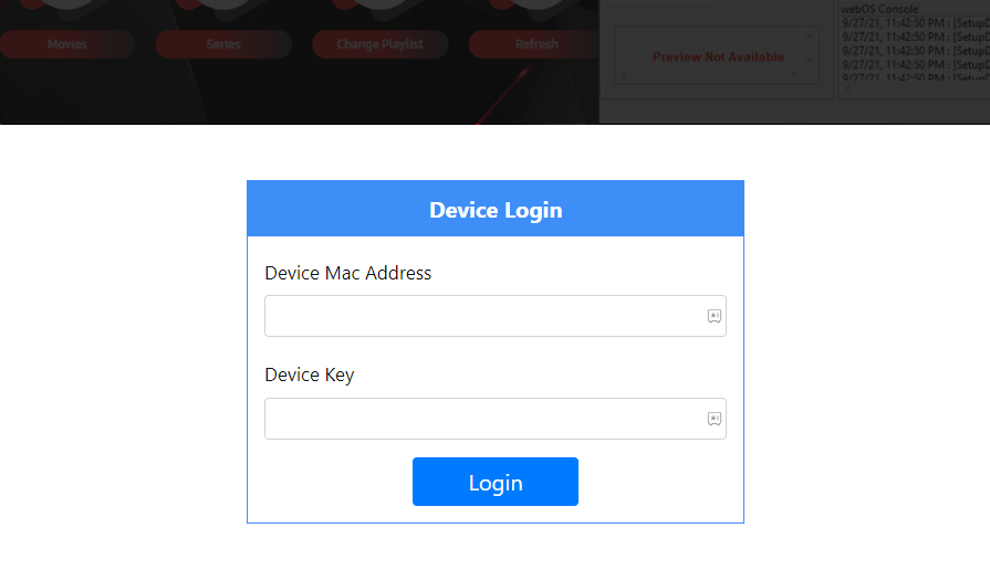 Enter the Device ID and Device Key