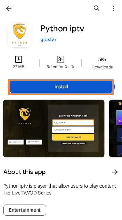 hit the Install button