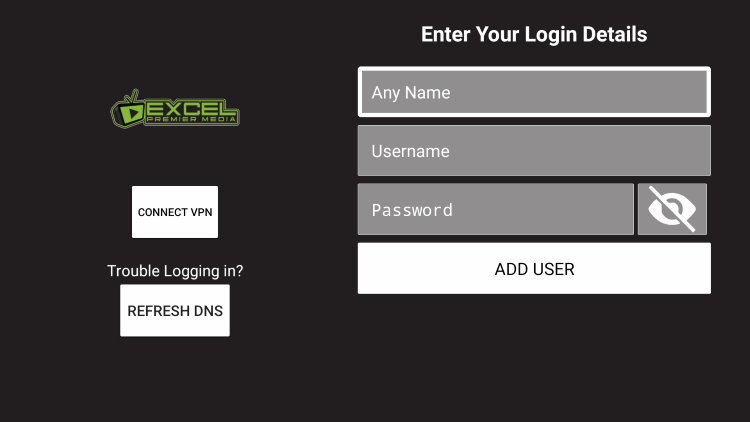 Sign in to Excel IPTV