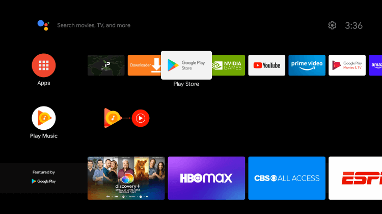 Open the Google Play Store to install the ROCKSAT IPTV Player