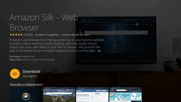 install the Silk Browser