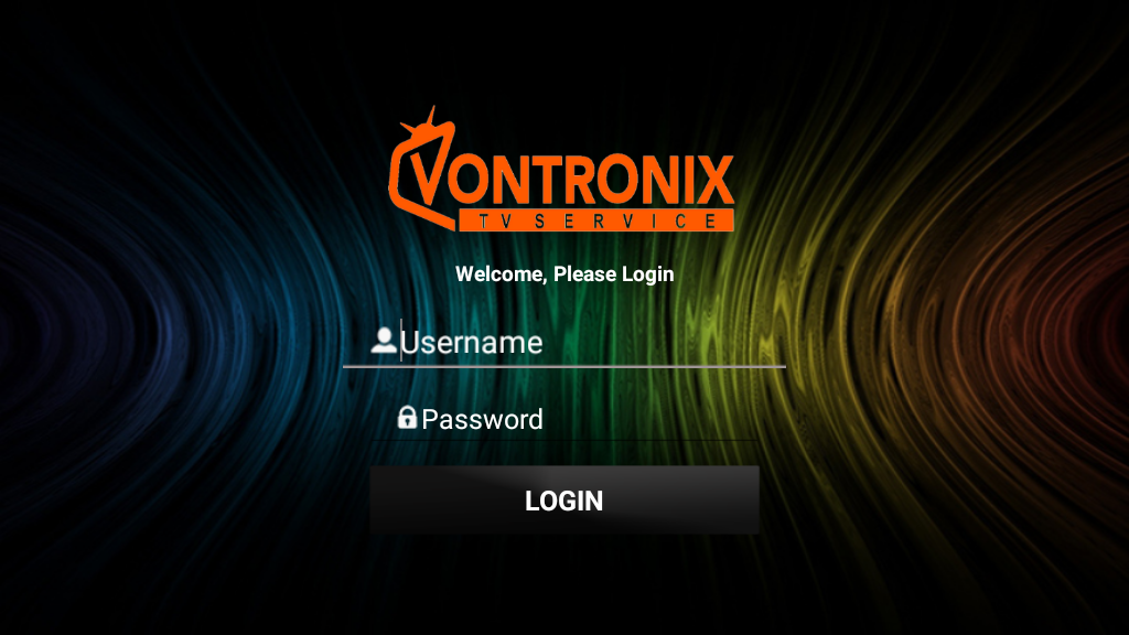  log in to Vontronix IPTV 
