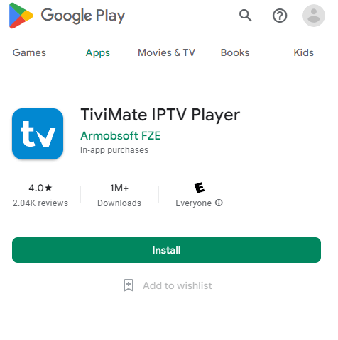 Install TiviMate to stream Xtreme HD IPTV