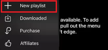 Click New Playlist option