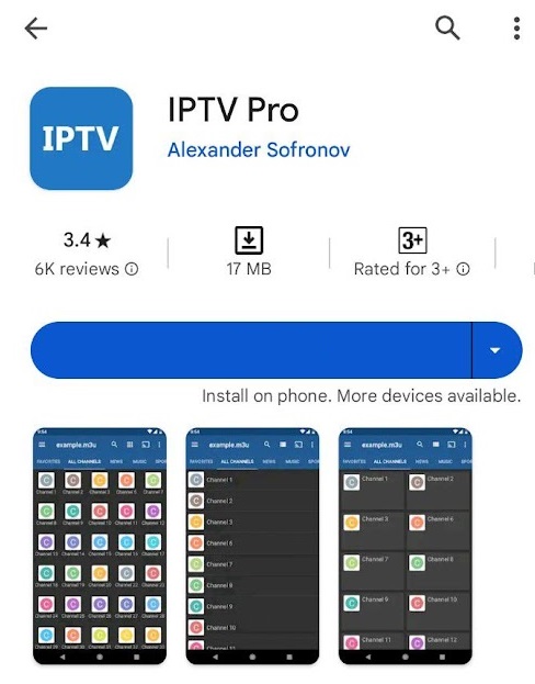 Download IPTV Pro app
