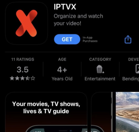 install the IPTVX Player app to stream Singularity IPTV