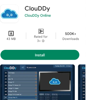  install the ClouDDY IPTV app