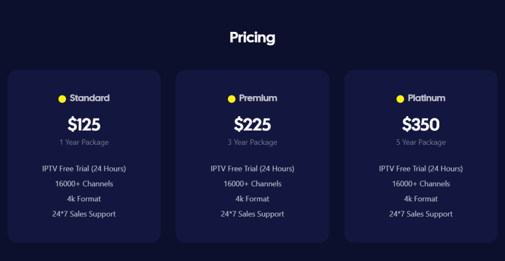 Cloud IPTV Pricing