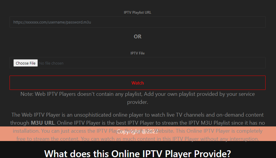 M3U URL of Slacker TV IPTV