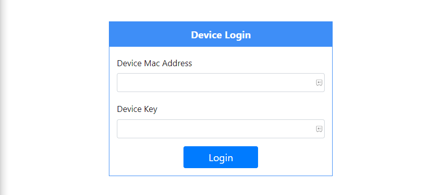 MAC address & Device Key