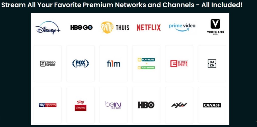 StreamTVUniverse - Available Channels